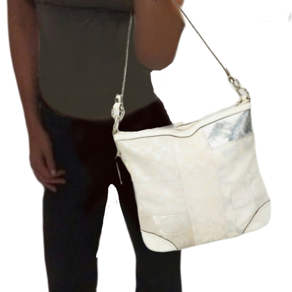 Coach Patchwork Shoulder/Crossbody Off White And … - image 3